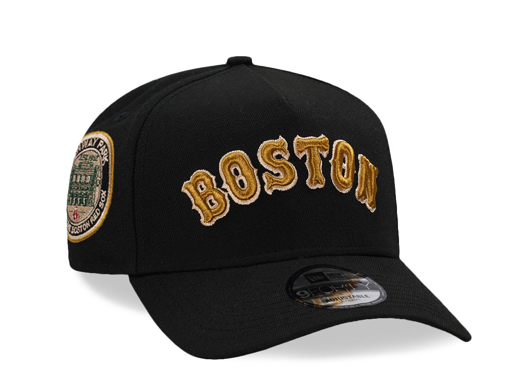 New Era Boston Red Sox Fenway Park Cheviot Gold Edition 9Forty A Frame Snapback Gorra