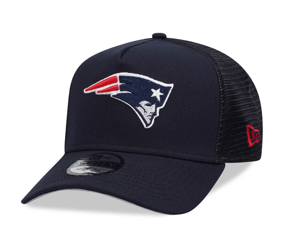 New Era New England Patriots Navy 9Forty A Frame Trucker Snapback Gorra