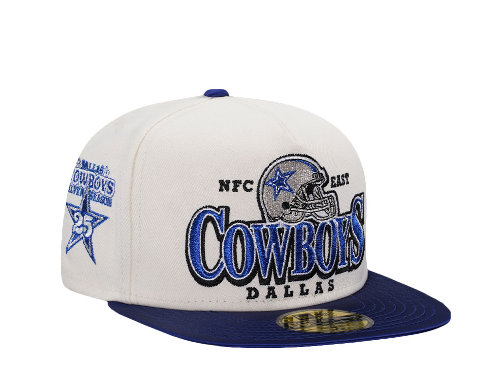 New Era Dallas Cowboys 25 Seasons Satin Brim Two Tone Edition 59Fifty AFrame Fitted Gorra