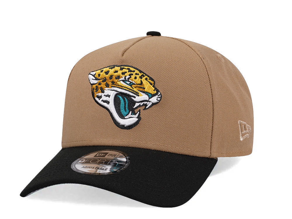 New Era Jacksonville Jaguars Khaki Two Tone Edition 9Forty A Frame Snapback Gorra