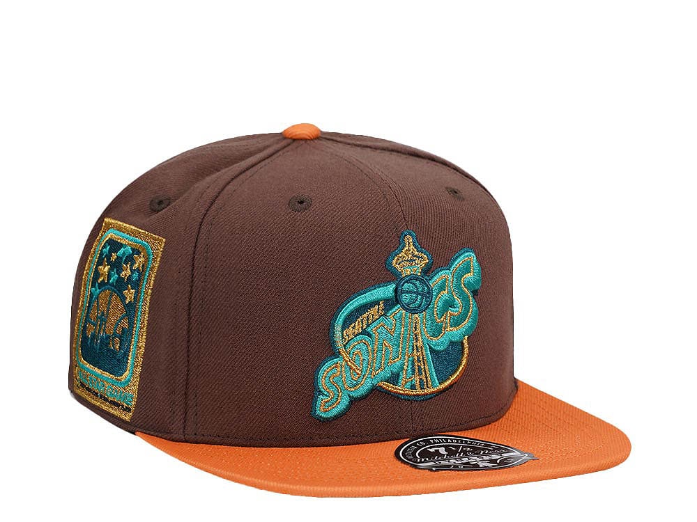 Mitchell & Ness Seattle Supersonics All Star Game Copper Top Hardwood Classic Dynasty Fitted Gorra