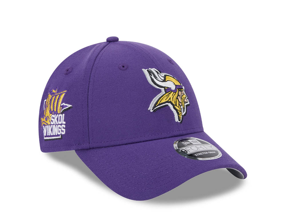 New Era Minnesota Vikings NFL24 Draft 9Forty Stretch Snapback Gorra