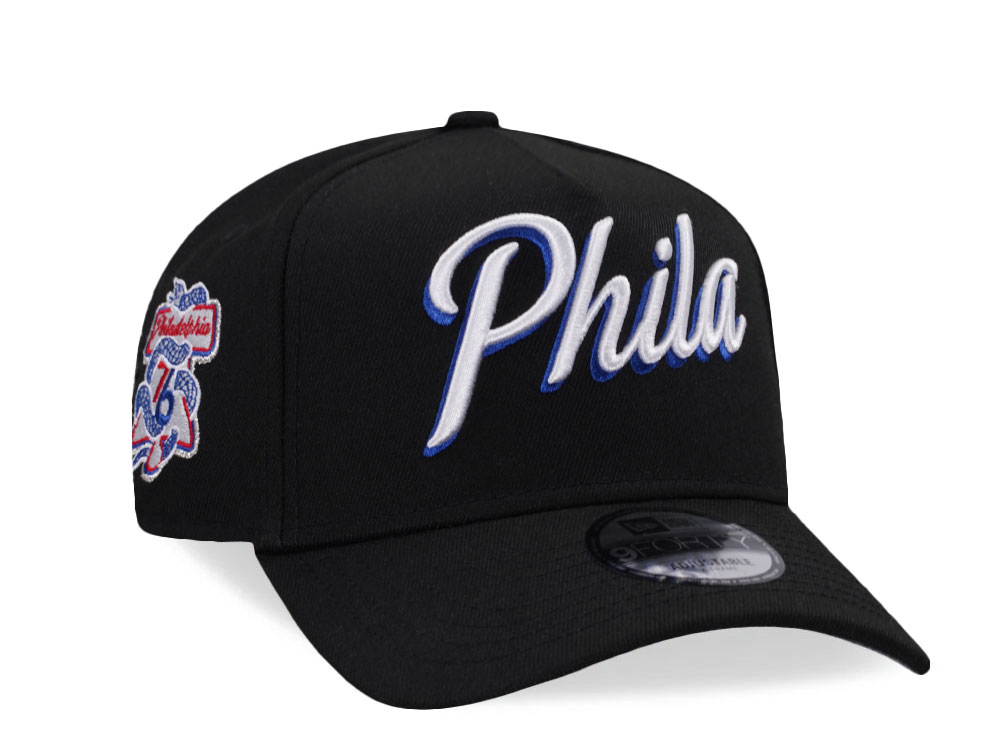 New Era Philadelphia 76ers Black Prime Edition 9Forty A Frame Snapback Gorra