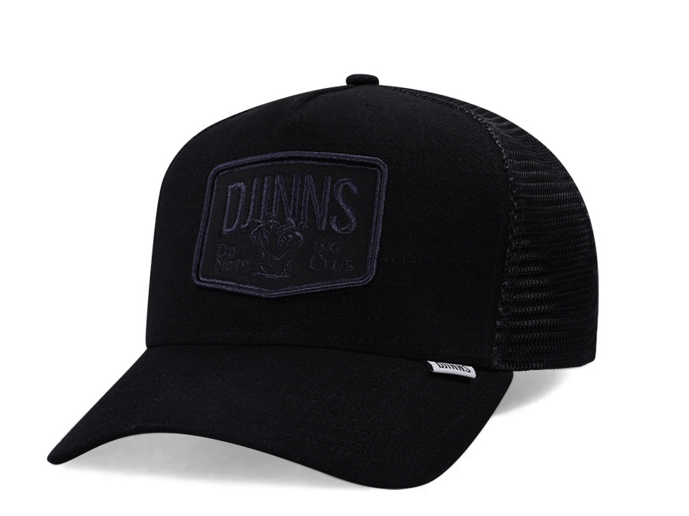 Djinns Hippy Canvas Black Trucker Snapback Gorra