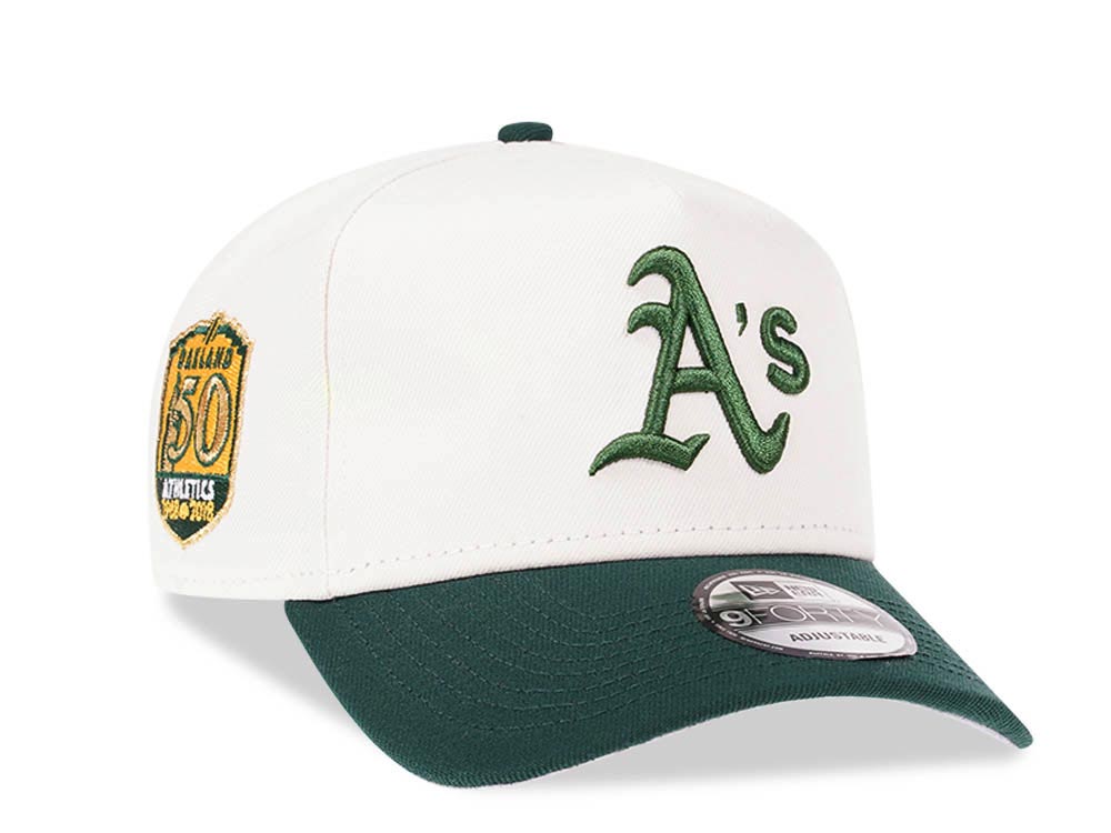 New Era Oakland Athletics 50th Anniversary Chrome Two Tone Edition 9Forty A Frame Snapback Gorra