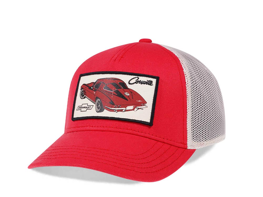 American Needle Corvette Valin Red Trucker Snapback Gorra