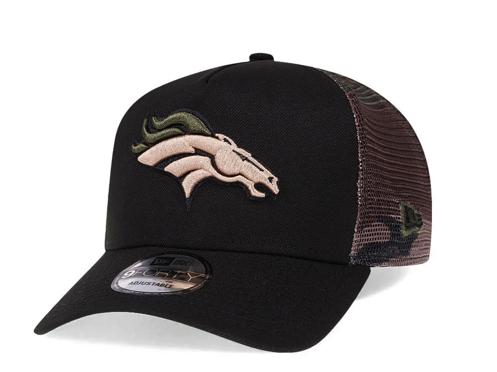 New Era Denver Broncos Camo 9Forty A Frame Trucker Snapback Gorra