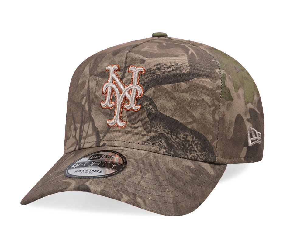 New Era New York Mets Leaf Camo Copper 9Forty A Frame Snapback Gorra