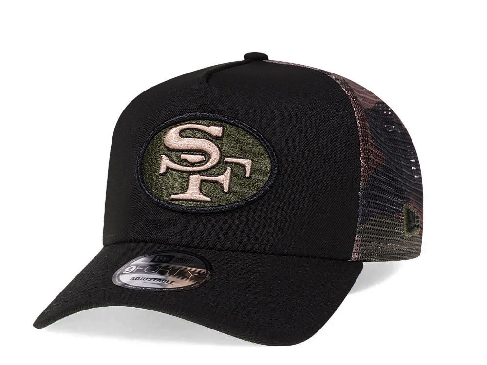 New Era San Francisco 49ers Camo 9Forty A Frame Trucker Snapback Gorra