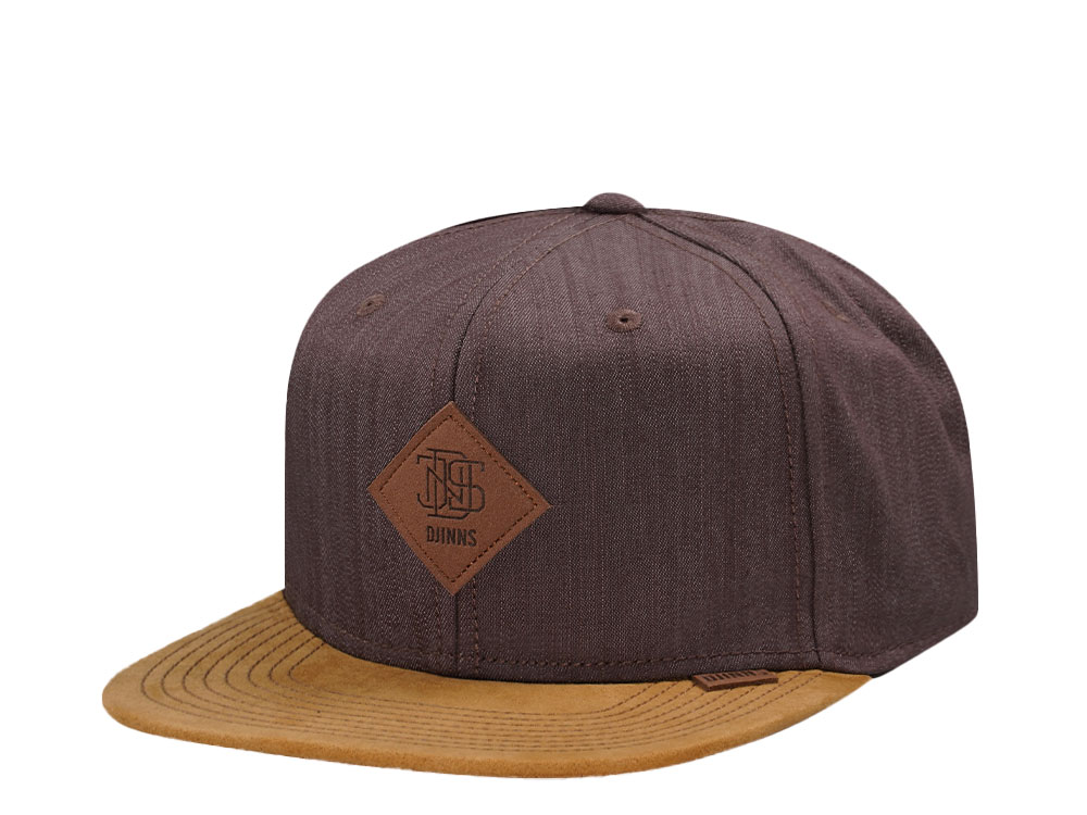 Djinns 2015 Linen Brown 6 Panel Snapback Gorra