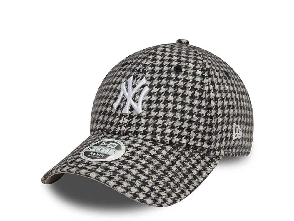 New Era New York Yankees Houndstooth Black Womens 9Forty Snapback Gorra