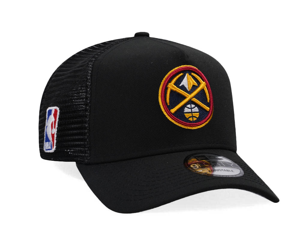 New Era Denver Nuggets Black Classic Edition Trucker A Frame Snapback Gorra