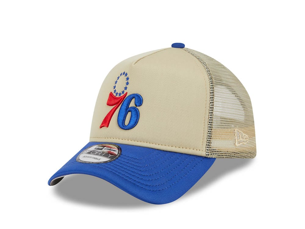 New Era Philadelphia 76ers All Day Two Tone 9Forty A Frame Trucker Snapback Gorra