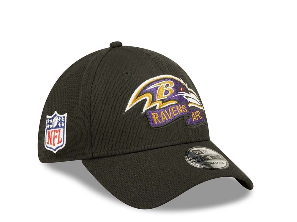 New Era Baltimore Ravens Black Coach NFL Sideline 2022 39Thirty Stretch Gorra