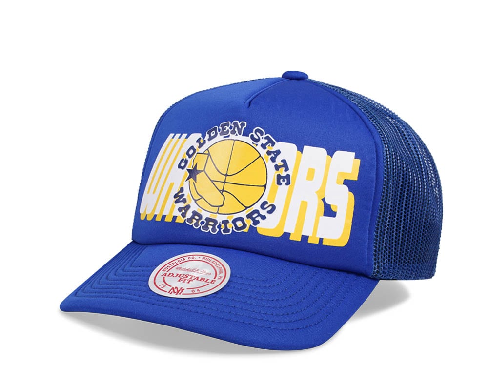 Mitchell & Ness Golden State Warriors Blue Billboard Trucker Snapback Gorra