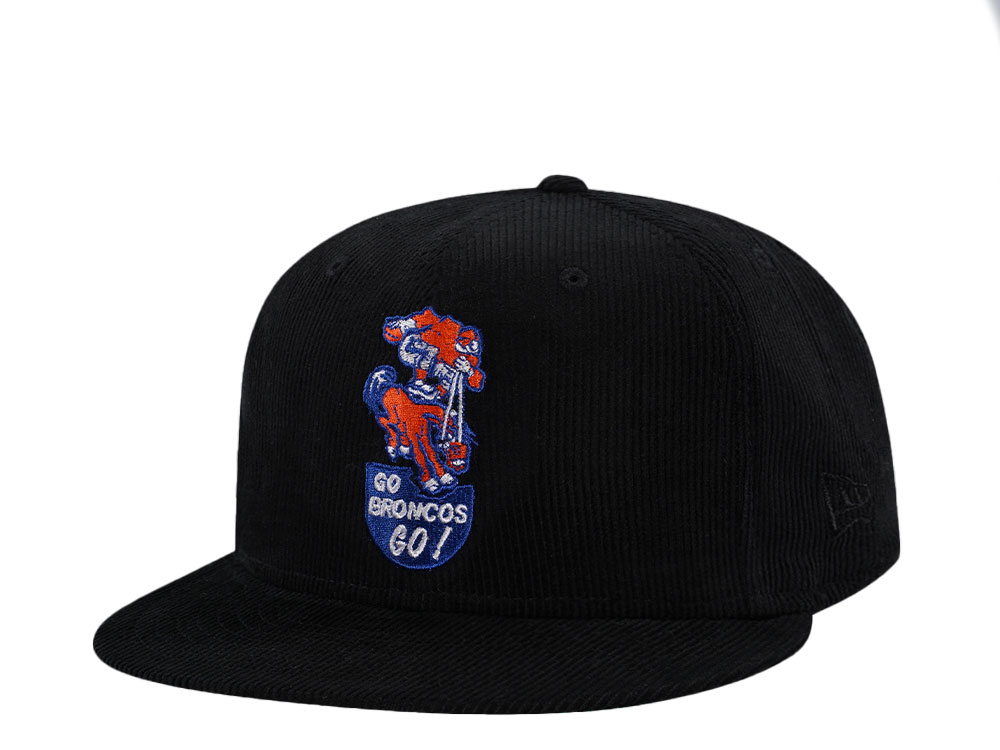 New Era Denver Broncos Black Cord Throwback Edition 59Fifty Fitted Gorra