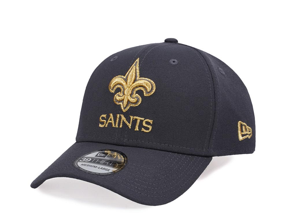 New Era New Orleans Saints Gray Gold Edition 39Thirty Stretch Gorra