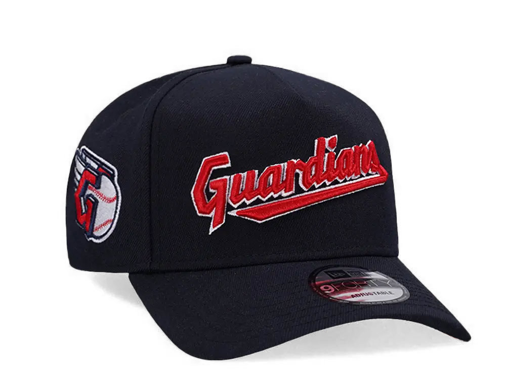 New Era Cleveland Guardians Navy Classic 9Forty A Frame Snapback Gorra