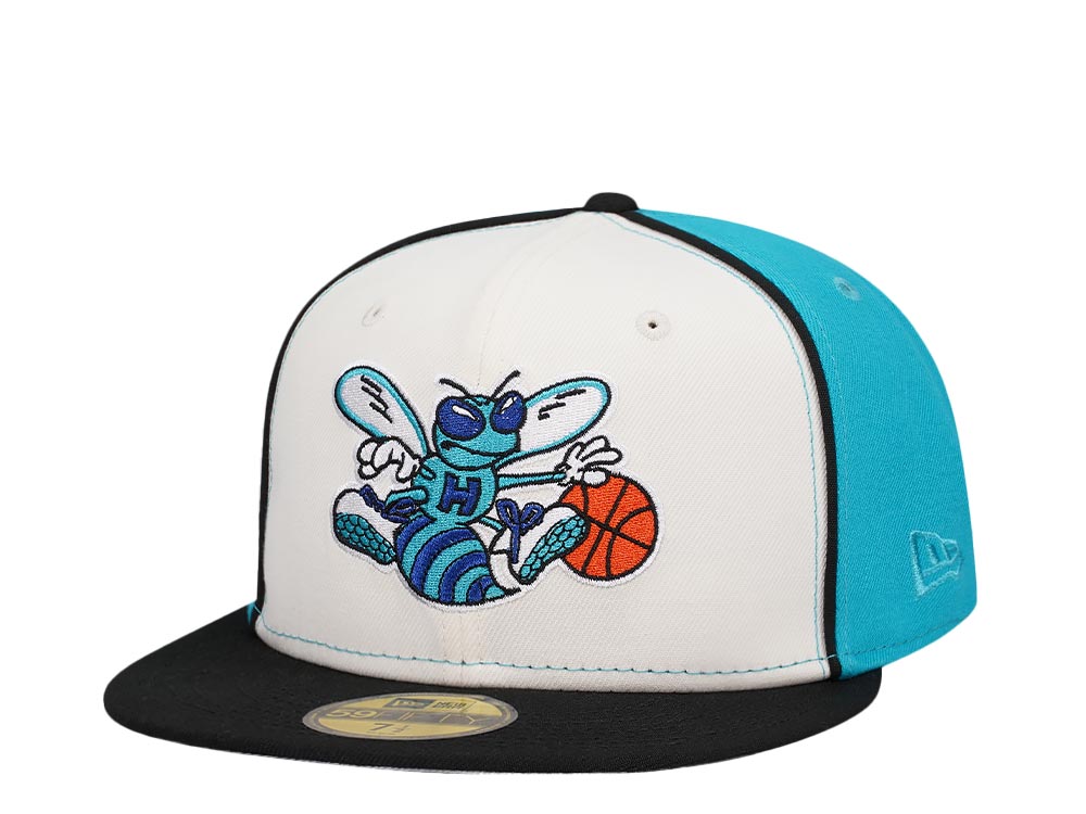 New Era Charlotte Hornets Chrome Black Teal Two Tone Edition 59Fifty Fitted Gorra