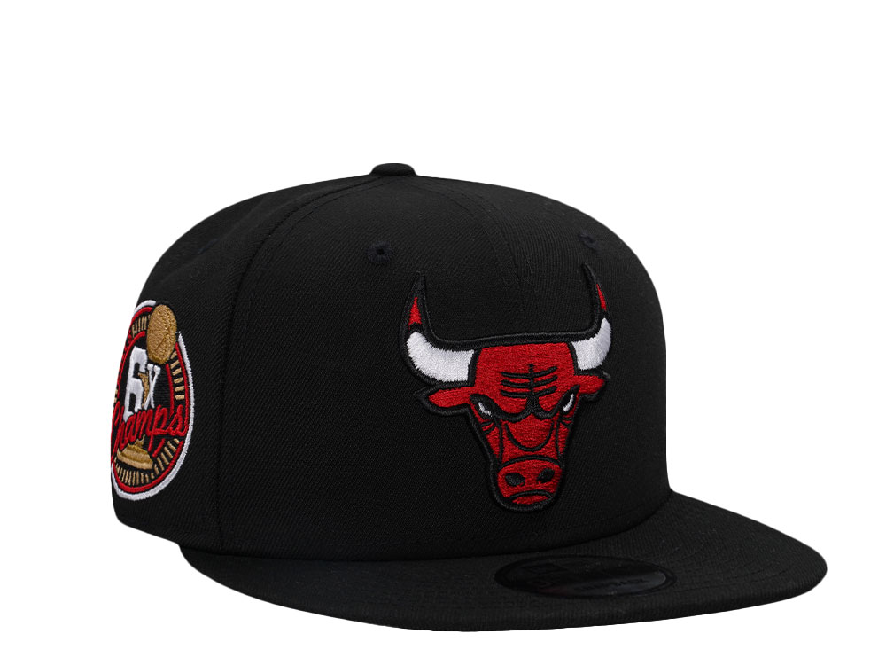 New Era Chicago Bulls 6X Black Classic Edition 9Fifty Snapback Gorra