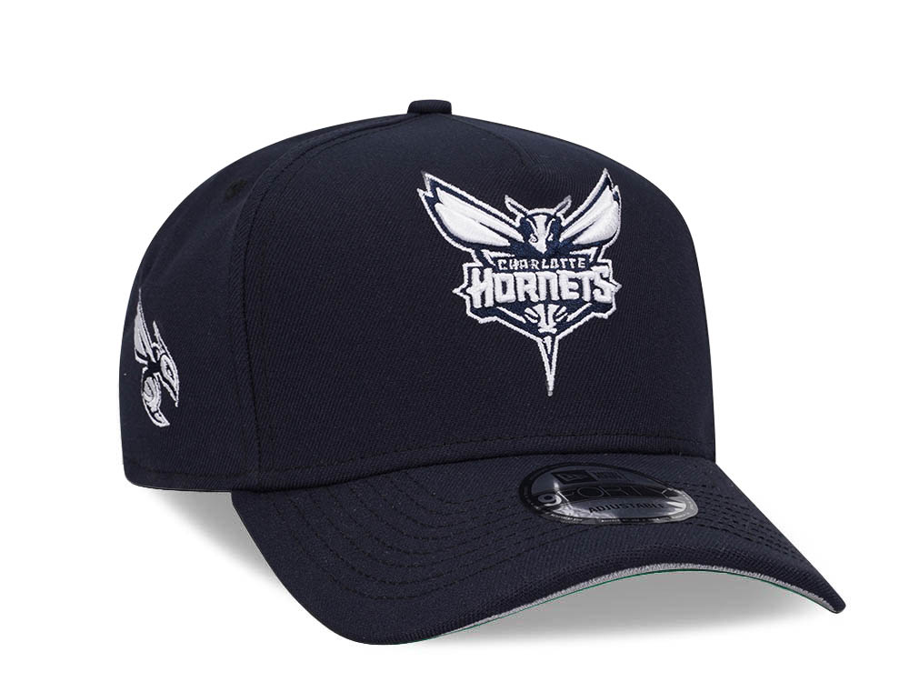 New Era Charlotte Hornets C Dub Navy 9Forty A Frame Snapback Gorra