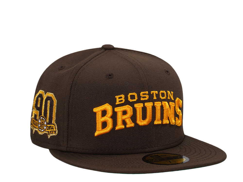 New Era Boston Bruins 90th Anniversary Throwback Edition 59Fifty Fitted Gorra