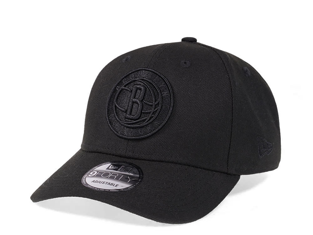 New Era Brooklyn Nets All Black 9Forty Snapback Gorra