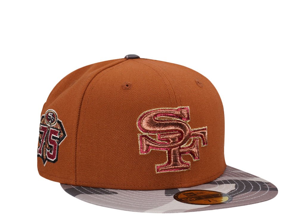 New Era San Francisco 49ers 75th Anniversary Metallic Camo Two Tone Edition 59Fifty Fitted Gorra