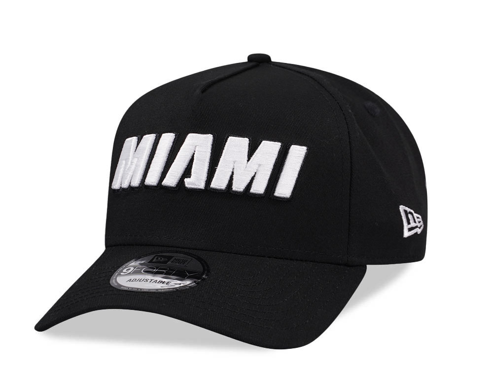 New Era Miami Heat Black Classic Edition 9Forty A Frame Snapback Gorra