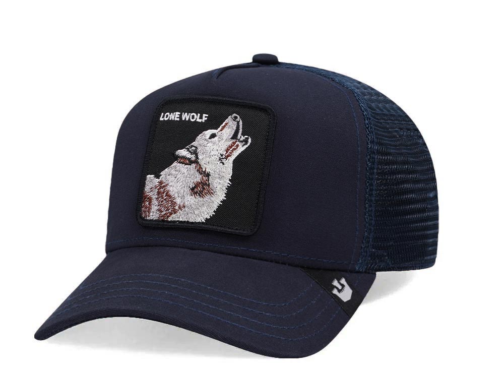 Goorin Bros The Lone Wolf Navy Trucker Snapback Gorra