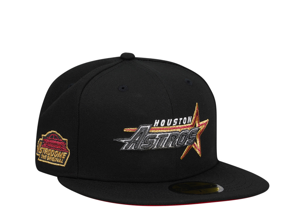 New Era Houston Astros Black And Red Metallic Edition 59Fifty Fitted Gorra