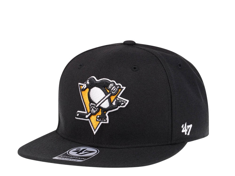 47Brand Pittsburgh Penguins No Shot Black Captain Snapback Gorra