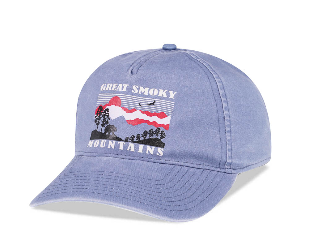 American Needle Great Smoky Mountains Blue Vintage Casual Snapback Gorra