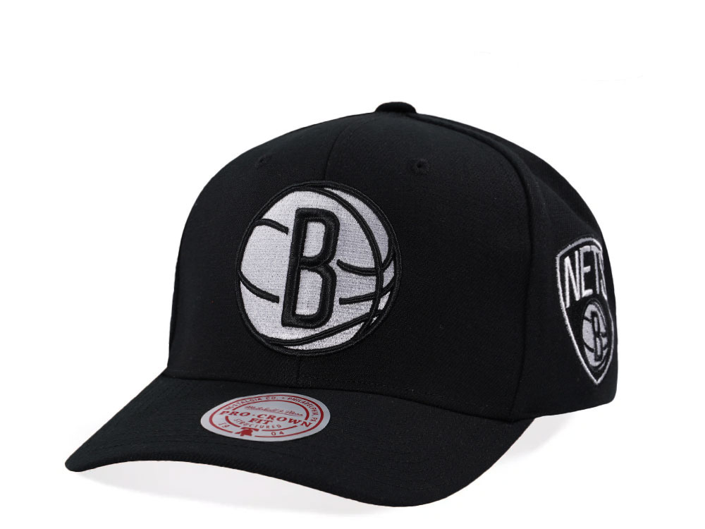 Mitchell & Ness Brooklyn Nets Pro Crown Fit Black Snapback Gorra