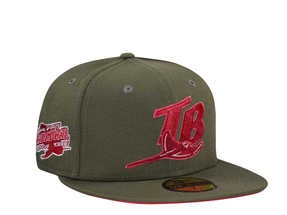 New Era Tampa Bay Rays Devil Inaugural Season 1998 Olive Lava Two Tone Edition 59Fifty Fitted Gorra