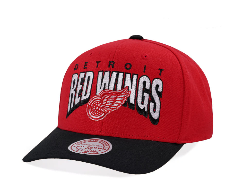 Mitchell & Ness Detroit Red Wings Pro Crown Fit Vintage Red Snapback Gorra