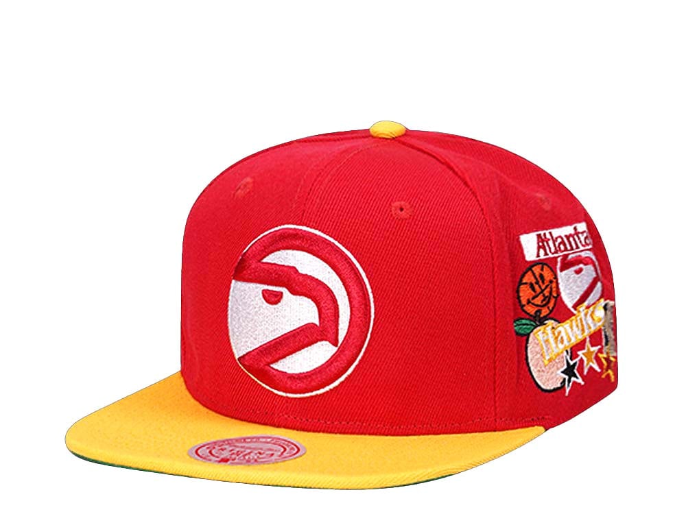 Mitchell & Ness Atlanta Hawks Patch Overload Hardwood Classic Snapback Gorra