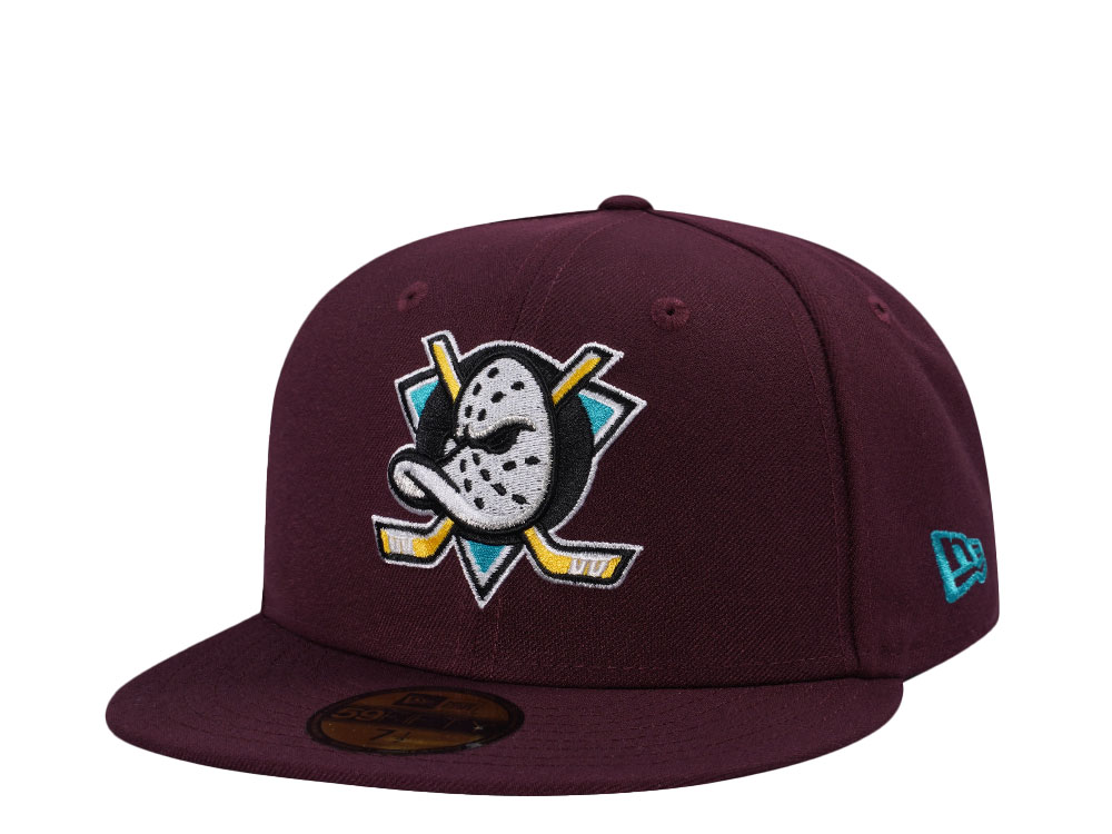 New Era Anaheim Ducks Maroon Classic Edition 59Fifty Fitted Gorra