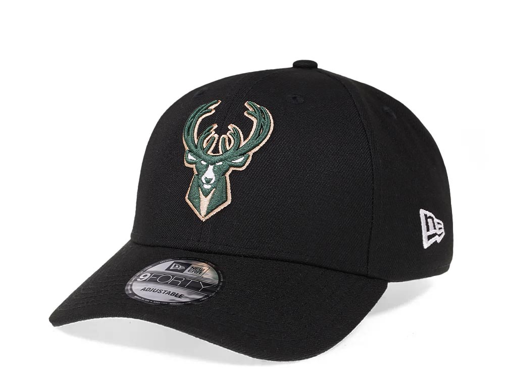 New Era Milwaukee Bucks Black 9Forty Snapback Gorra