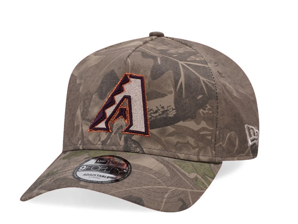 New Era Arizona Diamondbacks Leaf Camo Copper 9Forty A Frame Snapback Gorra