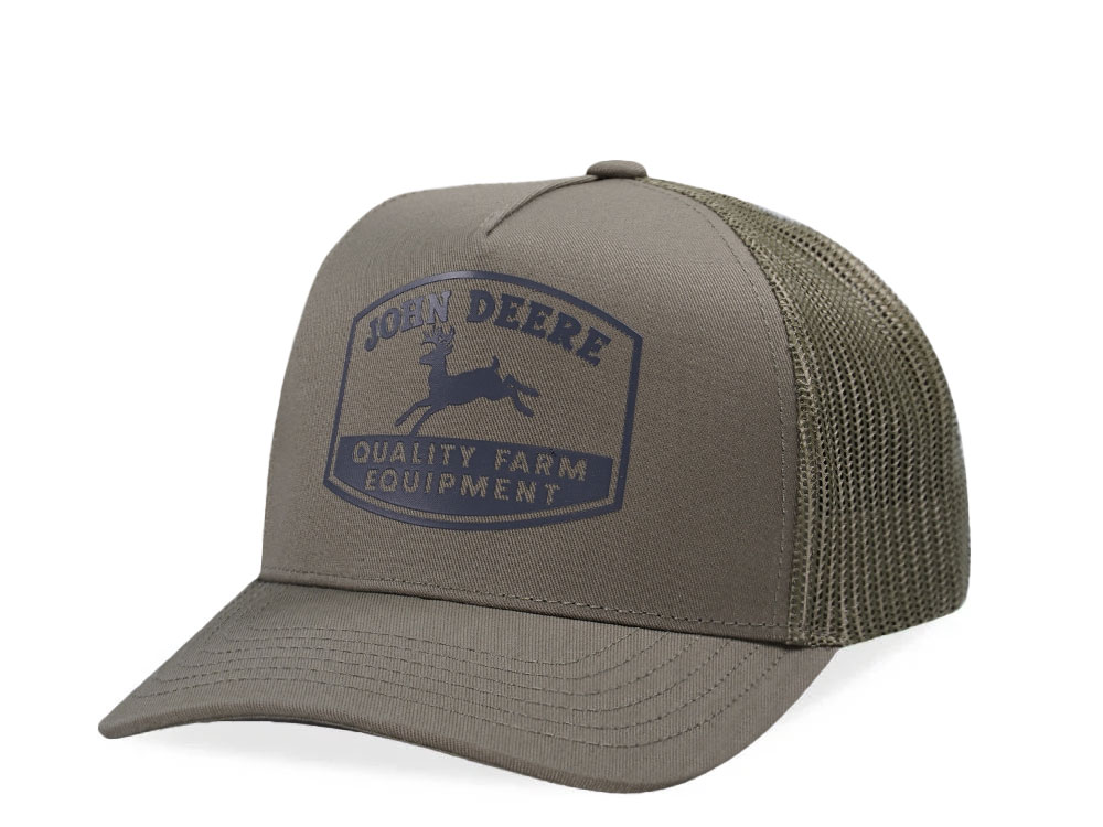 John Deere Cotton Twill Olive Trucker Snapback Gorra