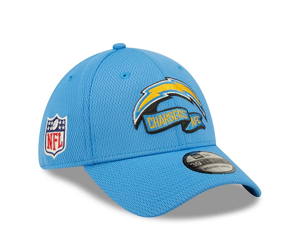 New Era Los Angeles Chargers Light Blue Coach NFL Sideline 2022 39Thirty Stretch Gorra