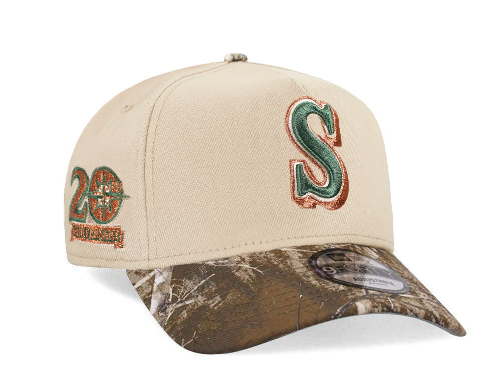 New Era Seattle Mariners 20th Anniversary Camel Realtree Two Tone Edition 9Forty Snapback Gorra