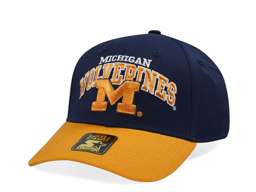 New Era Michigan Wolverines Crowd Pleaser Edition Navy Curved Snapback Gorra