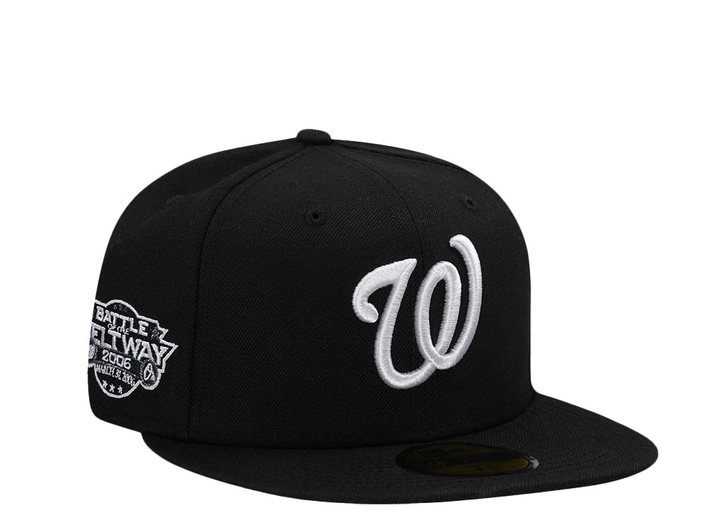 New Era Washington Nationals Battle of the Beltway Black and White Prime Edition 59Fifty Fitted Gorra