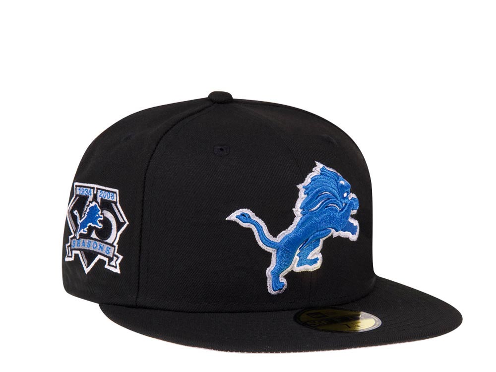 New Era Detroit Lions 75 Seasons Black Classic Prime Edition 59Fifty Fitted Gorra