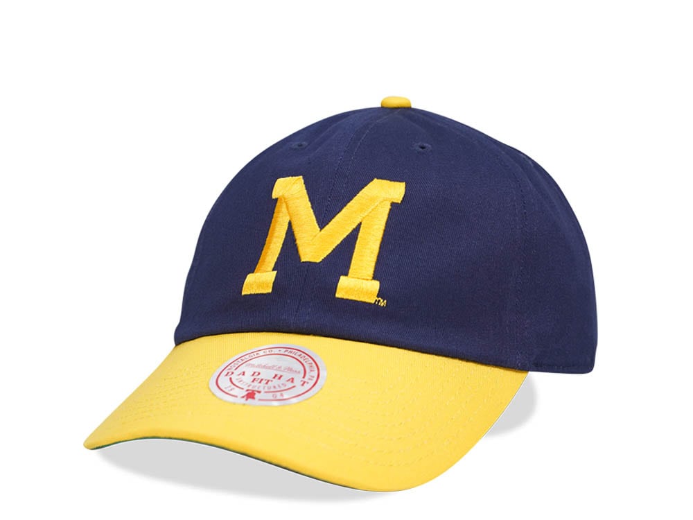 Mitchell & Ness University of Michigan Team Two Tone 2.0 Dad Strapback Gorra