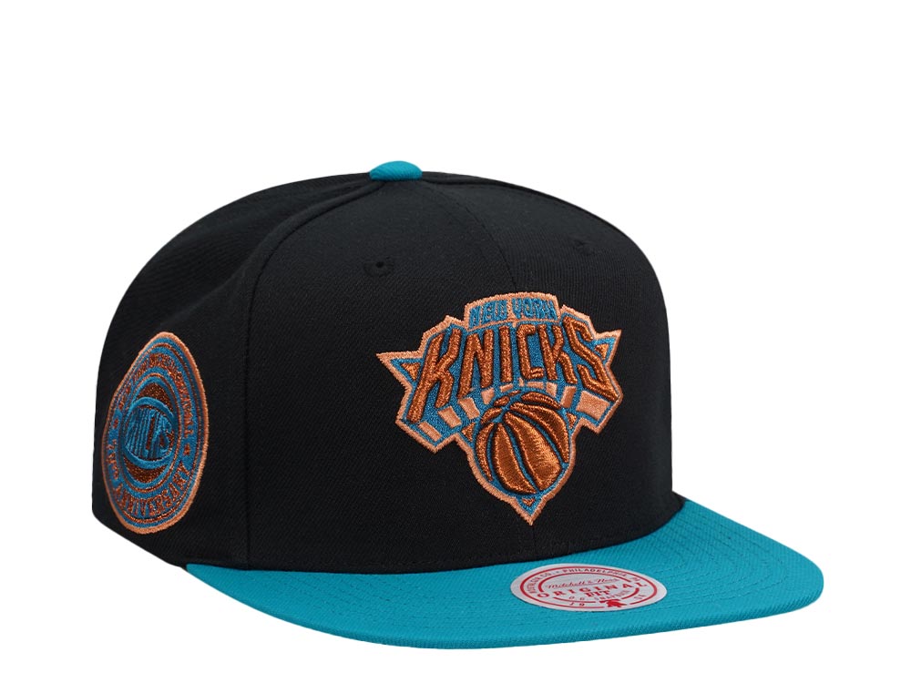 Mitchell & Ness New York Knicks 70th Anniversary Make Cents Black Two Tone Edition Snapback Gorra