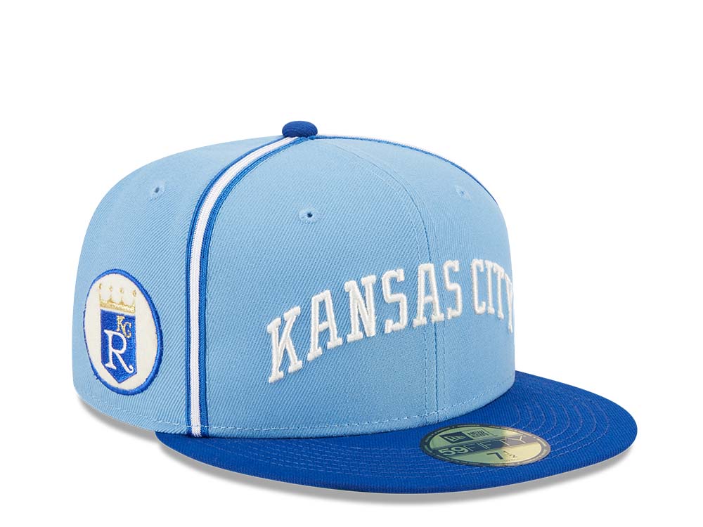 New Era Kansas City Royals Powder Blues Sky Throwback Edition 59Fifty Fitted Gorra