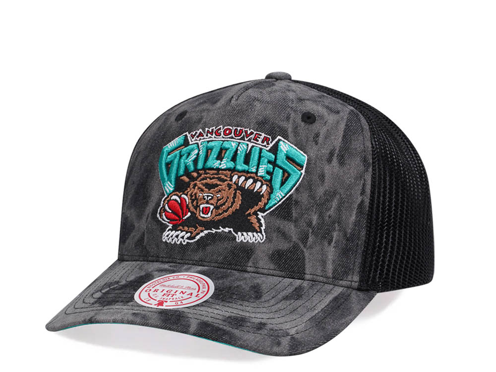 Mitchell & Ness Vancouver Grizzlies Burnt Ends Black Trucker Snapback Gorra